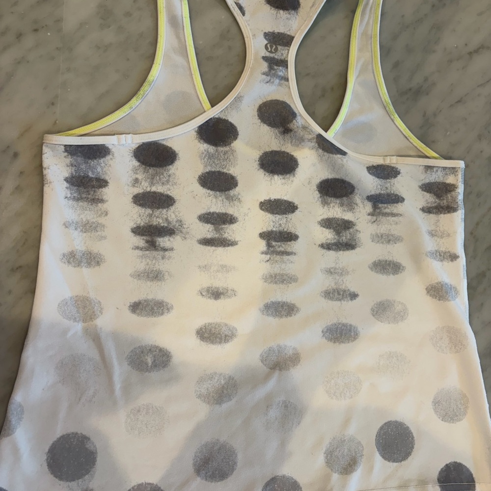 lululemon athletica White and Purple Polka Dot Tank Tops Set of 2 - Picture 3 of 5